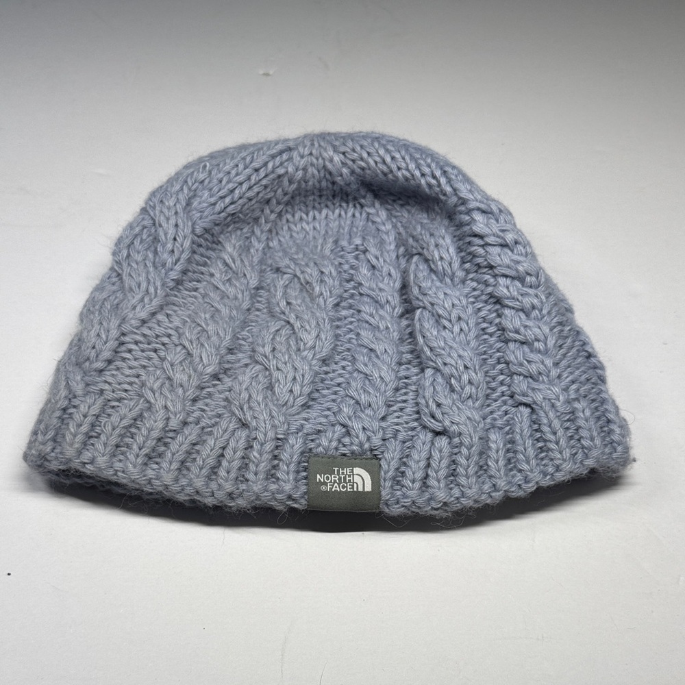 The North Face Soft Blue Cable Knit Beanie